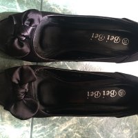 Черни обувки на ток номер 39, снимка 3 - Дамски елегантни обувки - 40564834