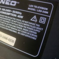 Neo Led 2496 За ремонт или части , снимка 3 - Телевизори - 43104911