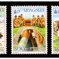Блок марки Нематериално културно наследство, Монголия, 2019,2 броя, снимка 3 - Филателия - 37954260