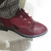 Нови дамски обувки бордо № 37, снимка 11 - Дамски ежедневни обувки - 26740117