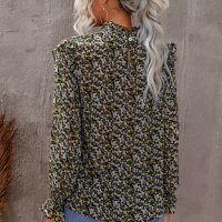 Елегантен дамски топ с флорален принт, снимка 12 - Блузи с дълъг ръкав и пуловери - 40084939
