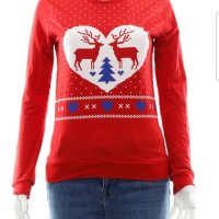 дамска коледен пуловер , снимка 1 - Блузи с дълъг ръкав и пуловери - 42939320