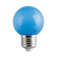 Лампа сфера мини, жълта/зелена/синя/червена LED, клас F, цокъл E27, 220V, 1W, снимка 2 - Крушки - 37112382