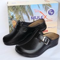 Дамски удобни чехли MULEX за широки крака в два цвята, снимка 2 - Чехли - 32532208