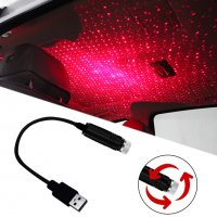 LED светлини за покрив на автомобил, декоративна светлина с USB, цвят Червен, Син, снимка 5 - Аксесоари и консумативи - 28018915