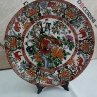 китайска порцеланова чиния ръчна изроботка, снимка 1 - Антикварни и старинни предмети - 26223816