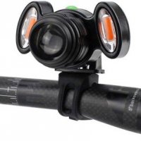 Водоустойчив LED фар за велосипед с три светлини и ръчен фокус, снимка 2 - Аксесоари за велосипеди - 27236841