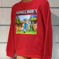 Нова детска ватирана блуза с дълъг ръкав и дигитален печат MINECRAFT (Майнкрафт), снимка 8 - Детски Блузи и туники - 38168332