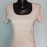 Еластична блузка тип тениска в гълъбово сив цвят, снимка 2 - Тениски - 28316311