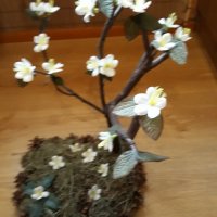 Декорация пролетно клонче - в бяло, снимка 1 - Декорация за дома - 32236435