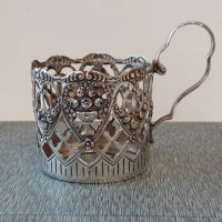 Сребърен немски подстакан-сребтрна чаша,сребро 800, снимка 3 - Чаши - 43090478