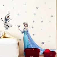 Стикер Elsa Frozen стикери за стена евтини Дисни момичешка стая 60х45см, снимка 4 - Декорация за дома - 35255558