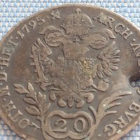 Сребърна монета 20 кройцера 1795г. Франц втори Будапеща Австрия 18705, снимка 9 - Нумизматика и бонистика - 42944181
