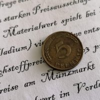 Монета - Германия - 5 пфенига | 1950г.; серия D, снимка 1 - Нумизматика и бонистика - 28341043