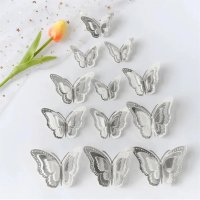 3D пеперуди за декорация /12 броя пеперуди микс/, снимка 1 - Декорация за дома - 43645568