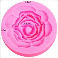 4,5 см роза силиконов молд форма фондан шоколад декор торта, снимка 2 - Форми - 39217167