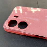 калъф за Xiaomi Redmi 13C силиконов прозрачен розов с блясък брокат, снимка 5 - Калъфи, кейсове - 44100326