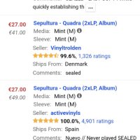 SEPULTURA-- QUADRA -двойна плоча  Издание USA/EUROPE -2020г Нова двойна плоча ,с целофана Цена-70лв, снимка 6 - Грамофонни плочи - 43104197