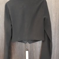 Много елегантно черно късо сако AMISU , дълъг ръкав, класически модел , до кръста, снимка 9 - Сака - 37418181