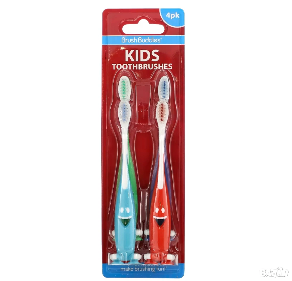 Комплект от 4бр. детски четки за зъби , снимка 1