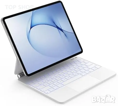 Нова GOKOCO Магнита Bluetooth Кейс-Клавиатура за iPad 12.9", Защитна, Светеща, снимка 1