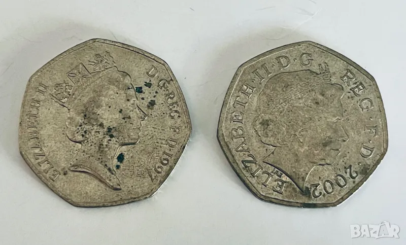 2 монети от 50 пенса (50 pence) - Великобритания, снимка 1