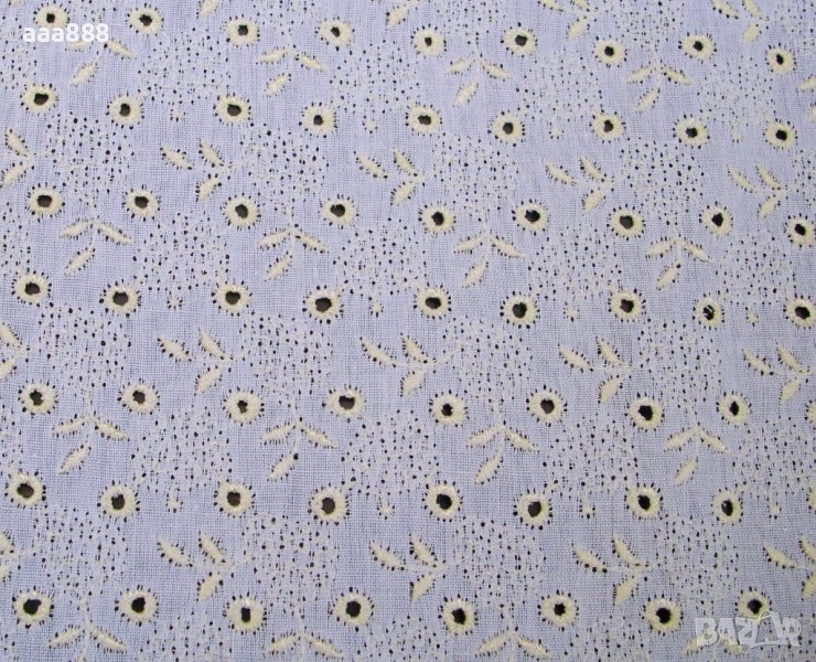 Рязана бродерия на плат памук видове, снимка 1