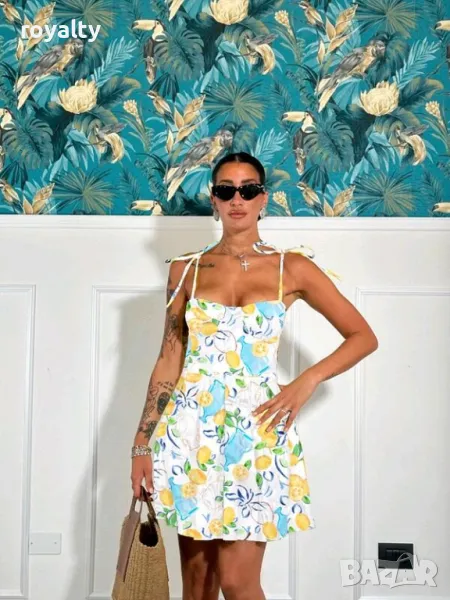 Дамска лятна рокля с лимони, снимка 1