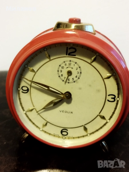 Стар механичен будилник, настолен часовник, снимка 1