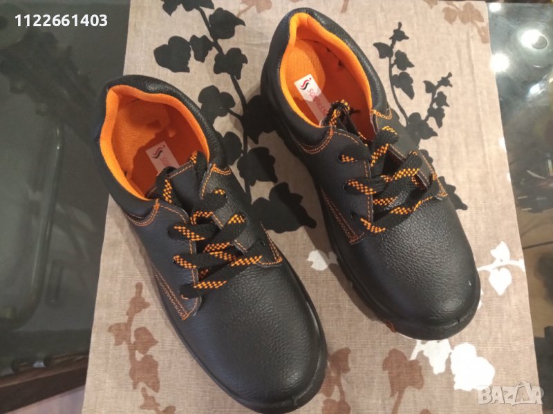 Обувки работни естествена кожа подсилени, снимка 1