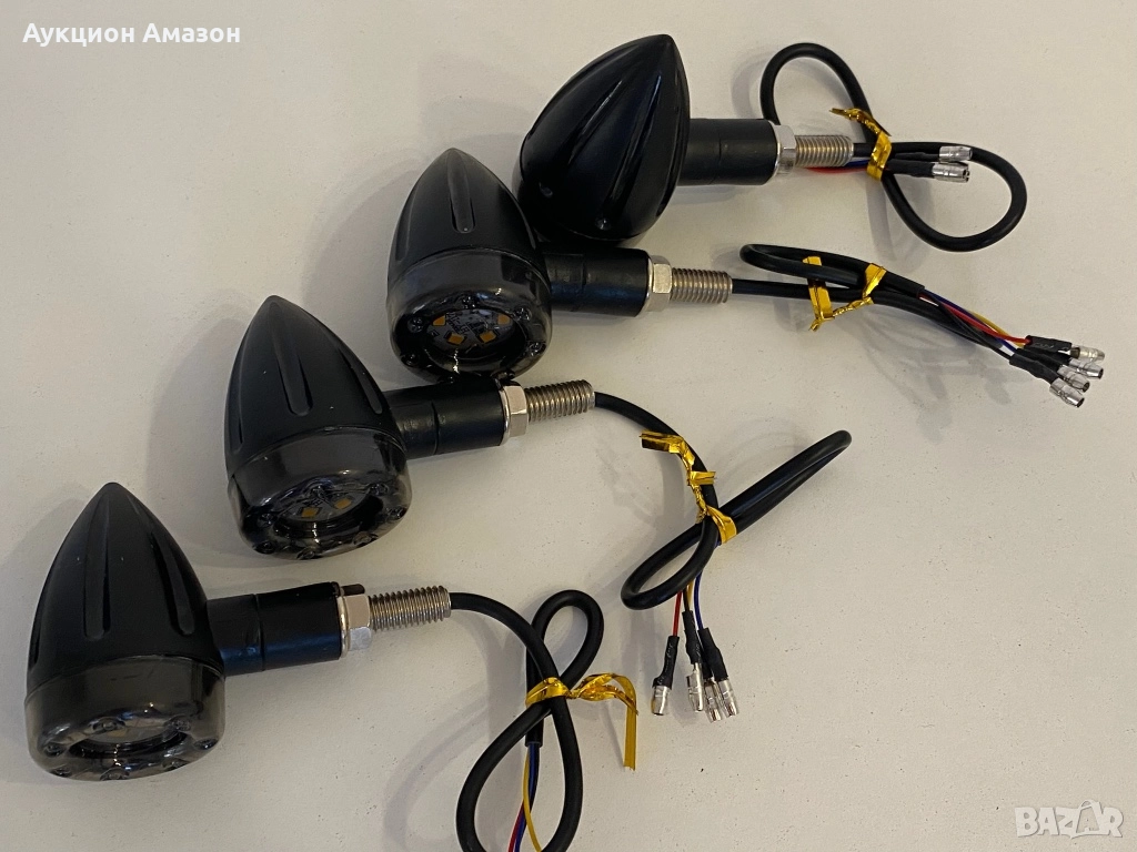 4 броя диодни мигачи за мотор бобър кафе рейсър , снимка 1