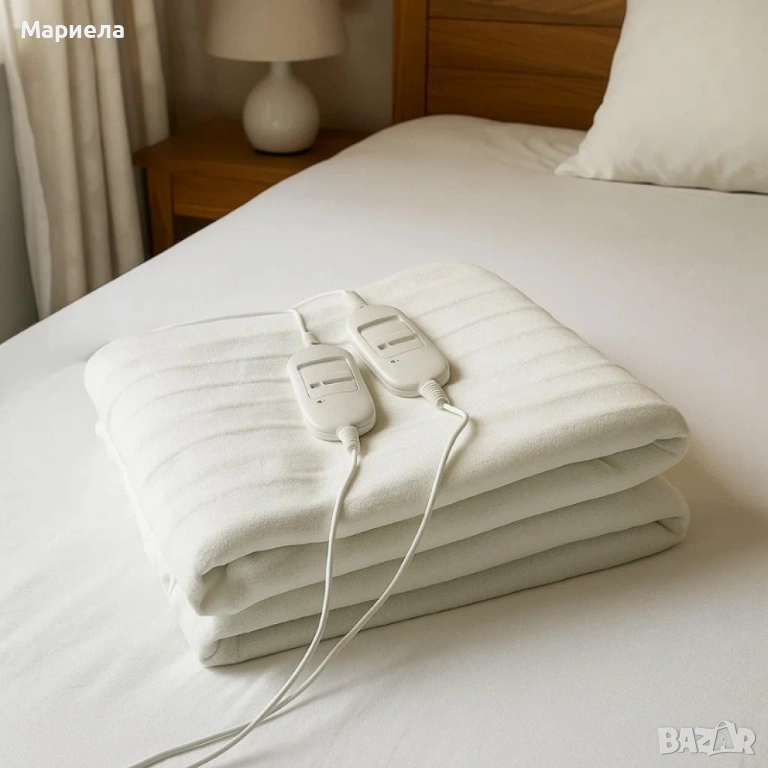 Електрическо двойно одеяло Rosberg RS8510AD – 160×140 см, 2×60W, LED индикатор, снимка 1