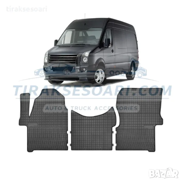 Полски Гумени стелки за бус VW CRAFTER 1 Gen след 2006 година, снимка 1