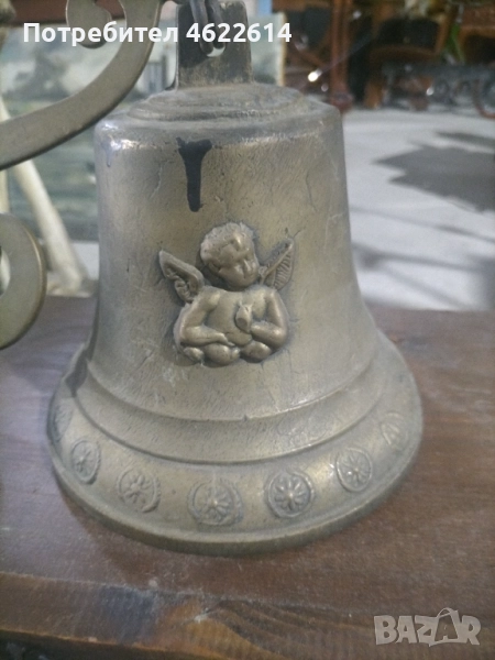 ГОЛЯМА БРОНЗОВА КАМБАНА ЗА ВРАТА , снимка 1