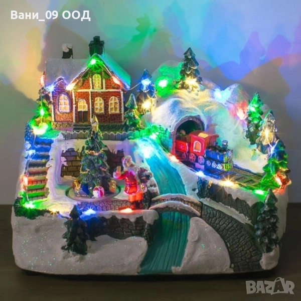 Музикална коледна сцена със светлина и движение, снимка 1