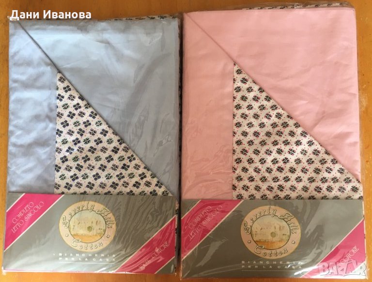 2 бр. СПАЛНИ КОМПЛЕКТИ ЗА ЕДИНИЧНО ЛЕГЛО - СИН и РОЗОВ, снимка 1