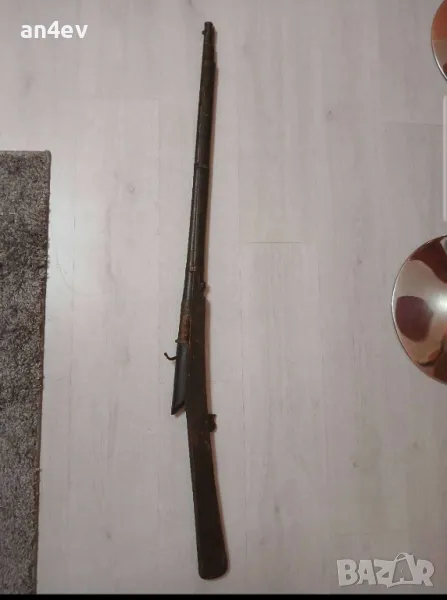 антика - стара работеща фитилна пушка на над 300 г , снимка 1