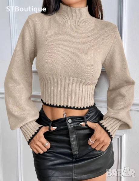 💎 Дамски моден пуловер с половин висока яка – STBoutique 💎, снимка 1