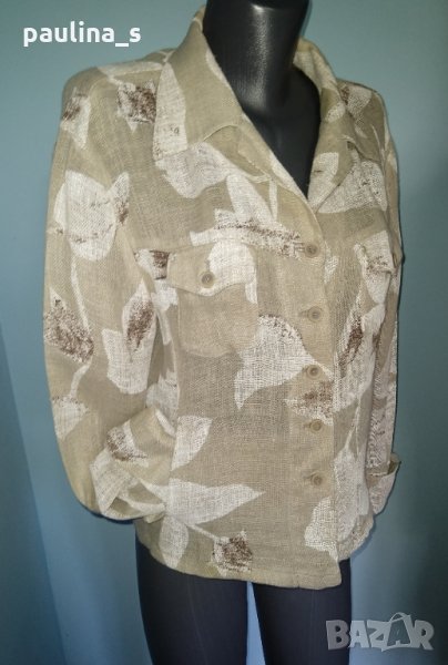 Бутик / Дизайнерско яке ”Kello” модел "standard Denim"-100%Лен / голям размер , снимка 1