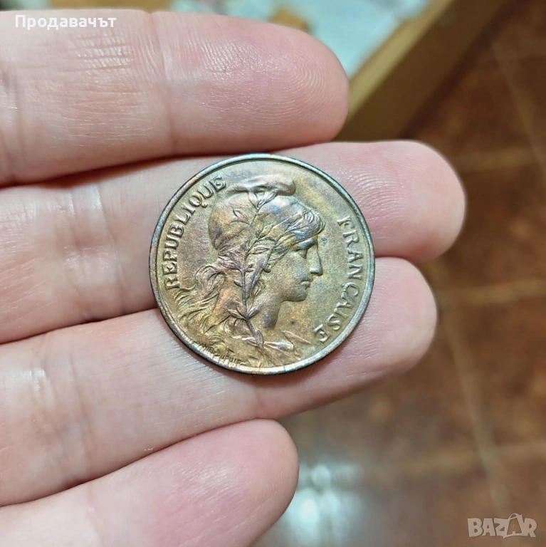 5 сантима 1916 г., Франция в Първата световна война, снимка 1