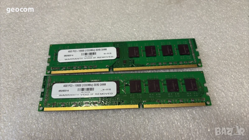 8GB (2x4GB) DDR3 HP PC3-10600U (1333Mhz,CL-9,КИТ), снимка 1