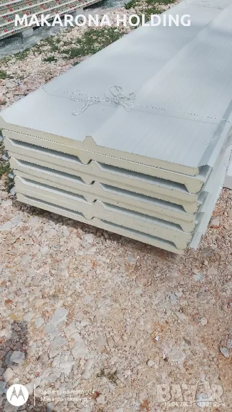 Сандвич панел за покрив 40мм бял  13,5м  14 бр в пачка, снимка 1