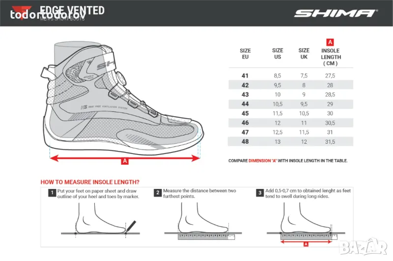 Мото боти ботуши SHIMA EDGE VENT BLACK,протектори и вентилация, снимка 1