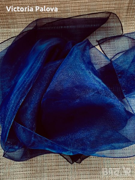 Тъмносин тишлайфър органза, снимка 1