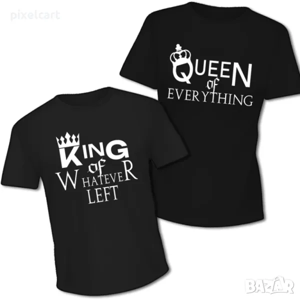 Тениски за двойки King Queen of Everything, снимка 1