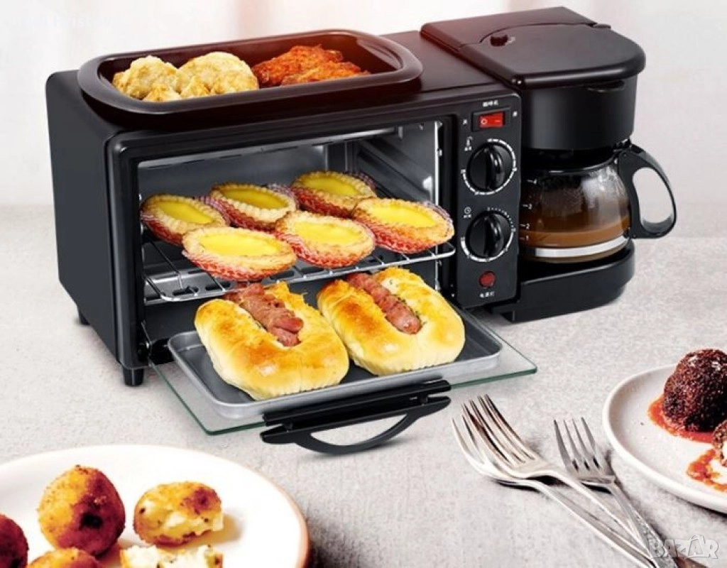 Многофункционална Печка, тостер фурна и кафемашина – 3в1 , снимка 1