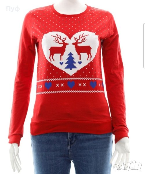 дамски коледен пуловер , снимка 1
