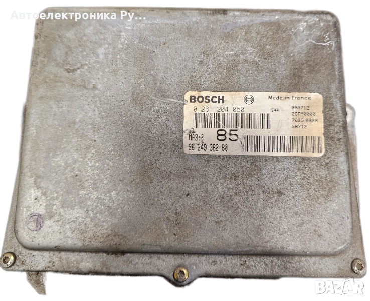 компютър CITROEN AX PEUGEOT 106 1.0 BOSCH, 0 261 204 050, 0261204050, 96 249 362 80, снимка 1