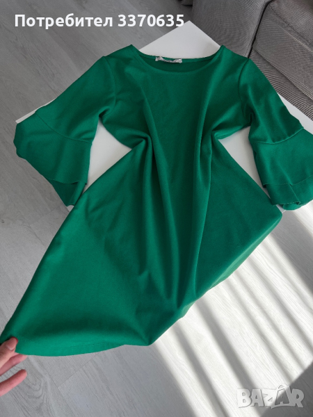 Дамска зелена рокля, универсален размер, снимка 1