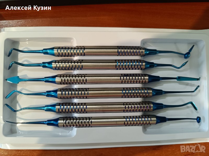 Комплект дентални гладки 6 бр. титанова сплав, снимка 1